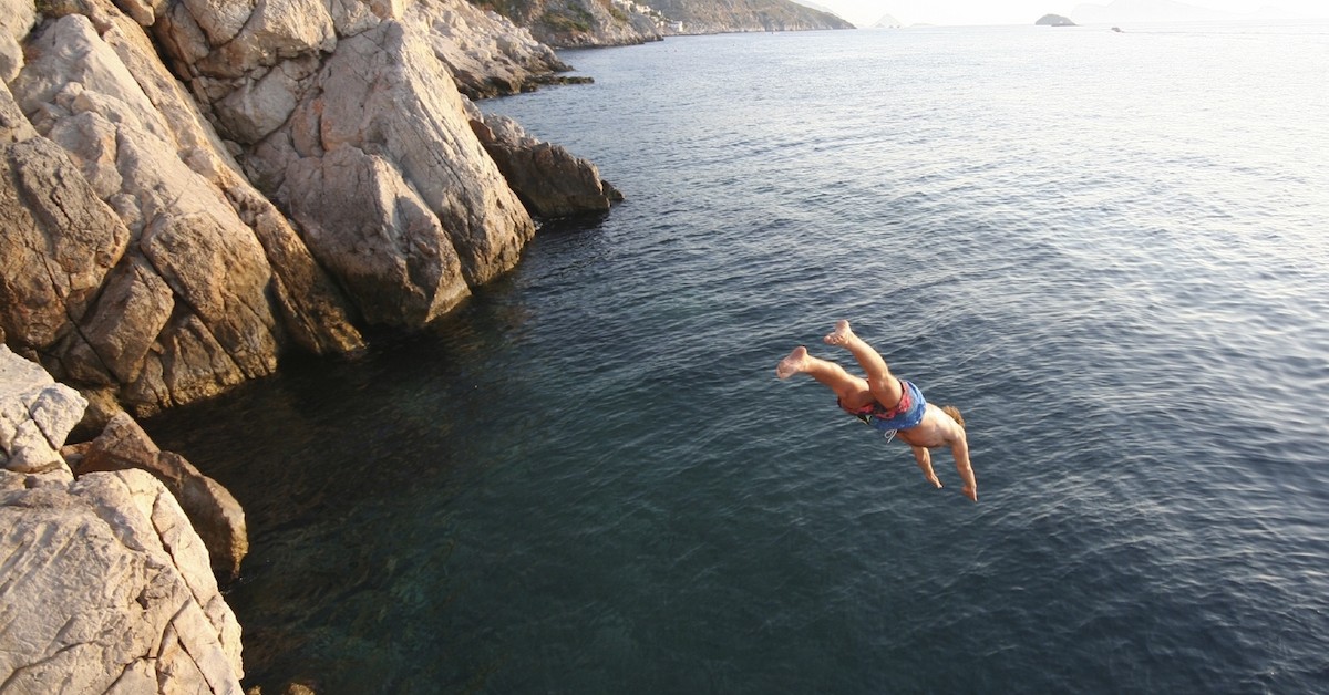 Naked Cliff Diving